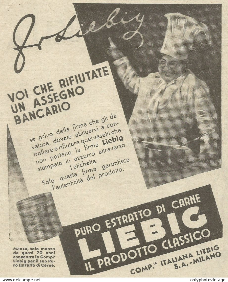 Estratto Di Carne LIEBIG - Pubblicità 1934 - Advertising - Advertising