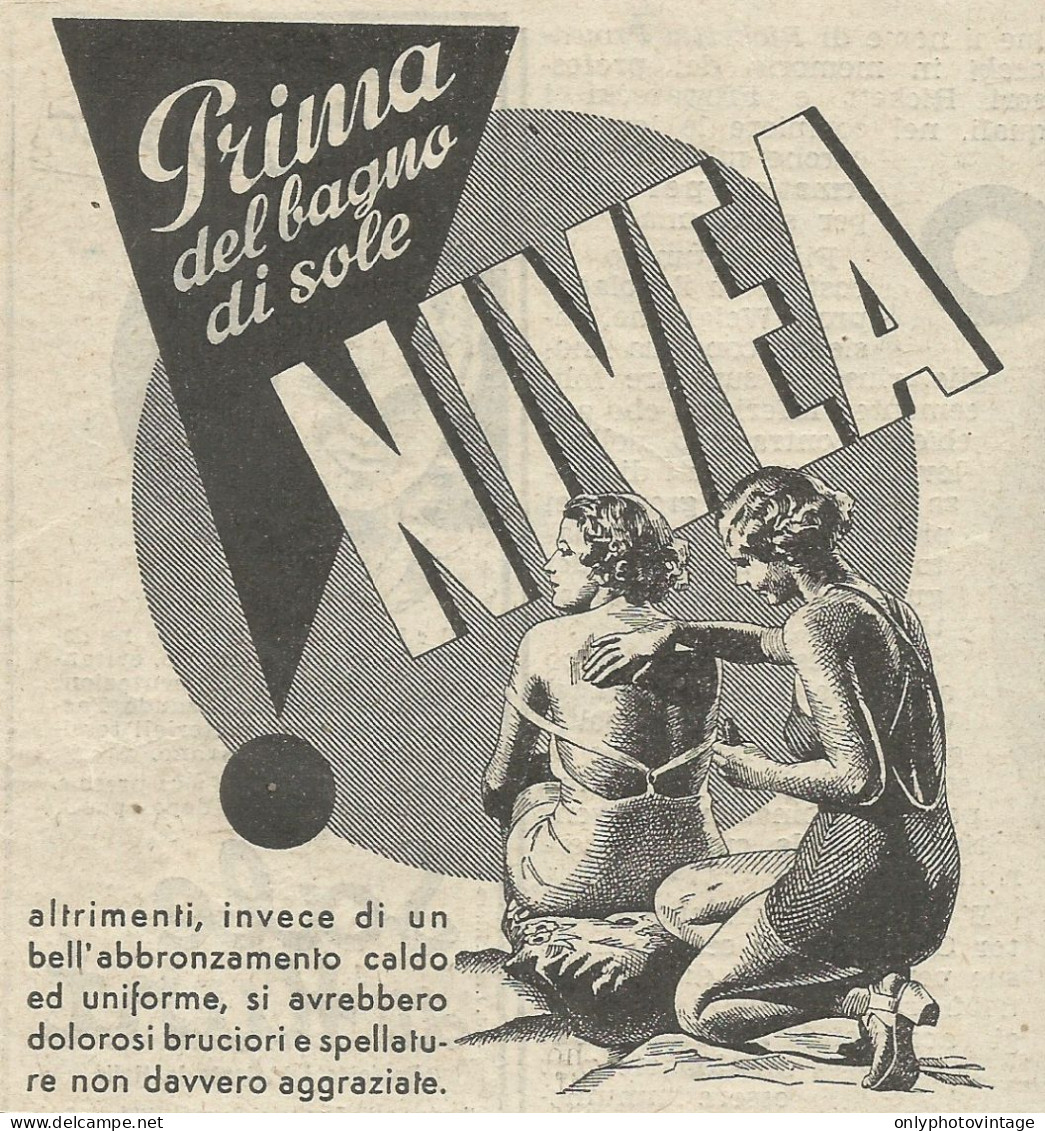 Crema NIVEA - Pubblicità 1936 - Advertising - Advertising