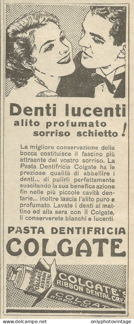 Pasta Dentifricia Colgate - Pubblicità 1932 - Advertising - Advertising