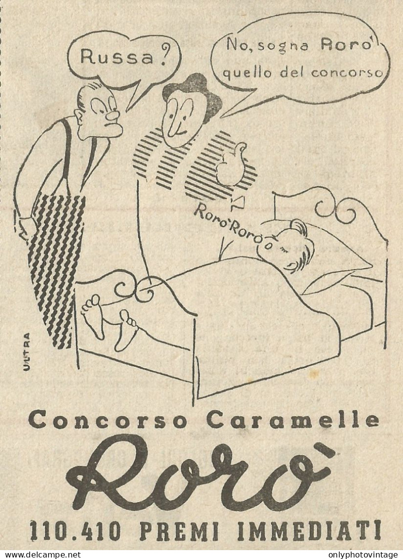 Caramelle Rorò - Pubblicità 1949 - Advertising - Advertising