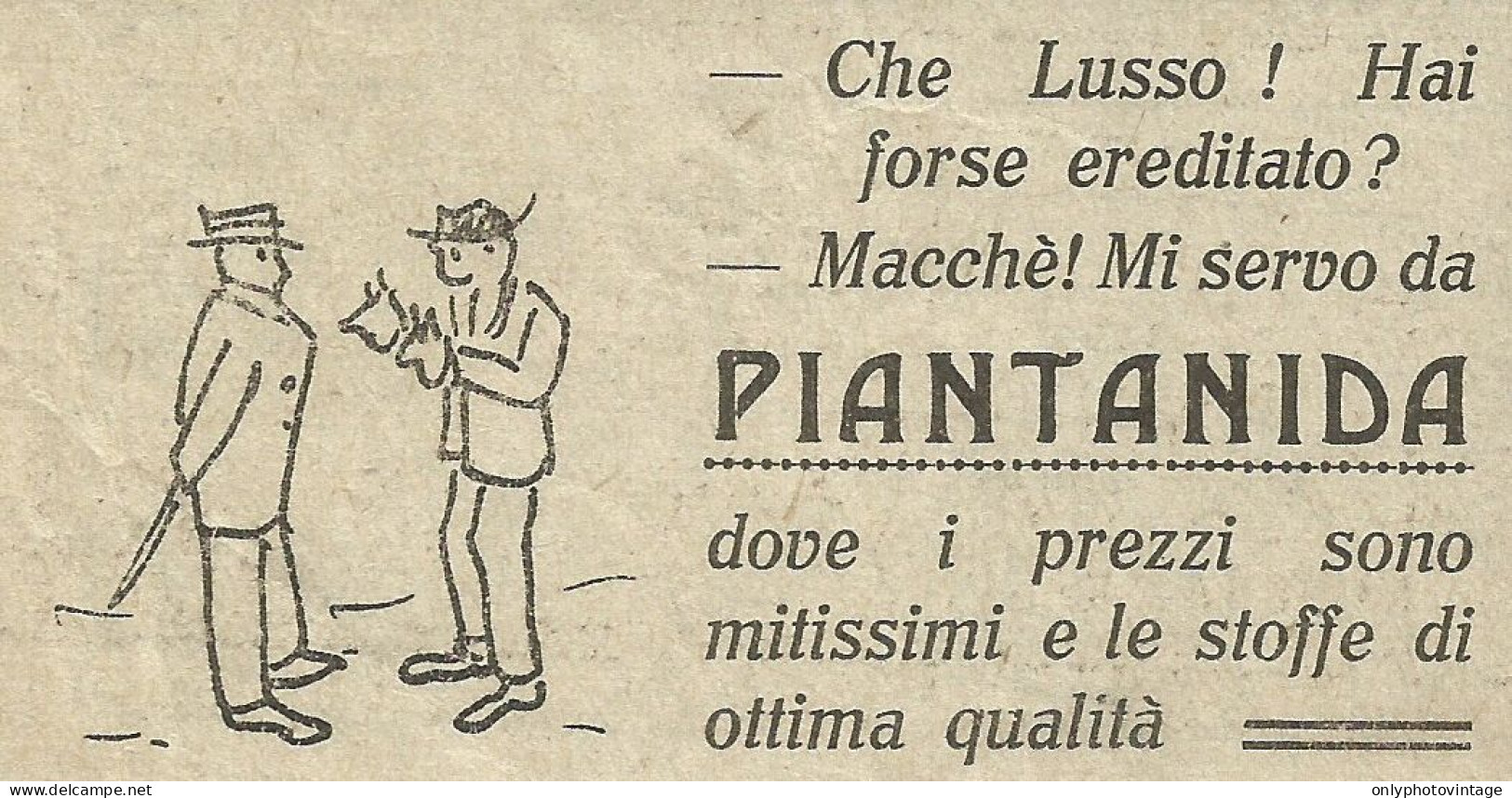 Stoffe Piantanida - Pubblicità 1904 - Advertising - Pubblicitari