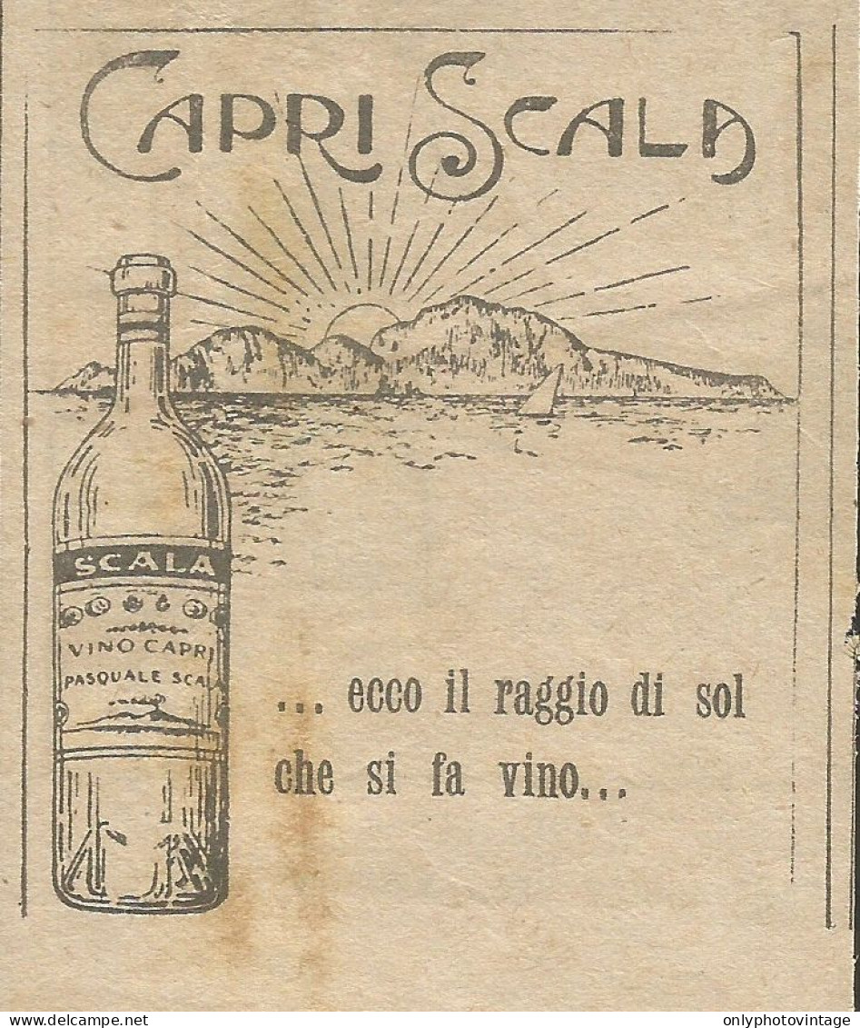 Vino Capri Scala - Pubblicità 1926 - Advertising - Pubblicitari