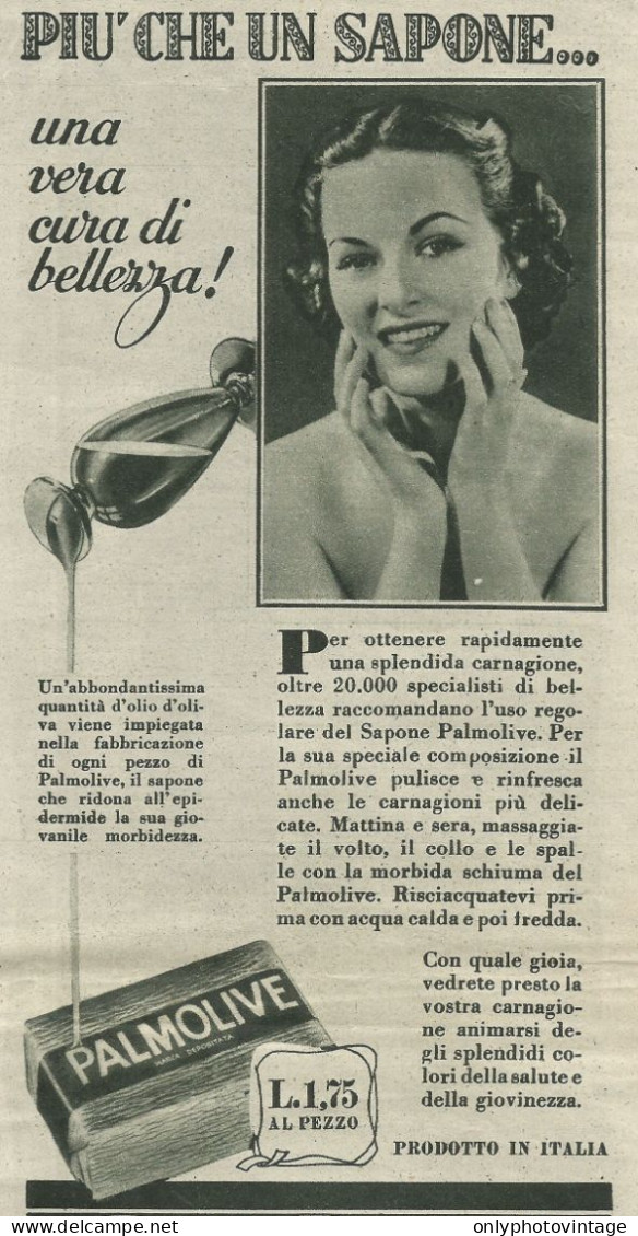 Palmolive - Più Che Un Sapone... - Pubblicità 1936 - Advertising - Advertising