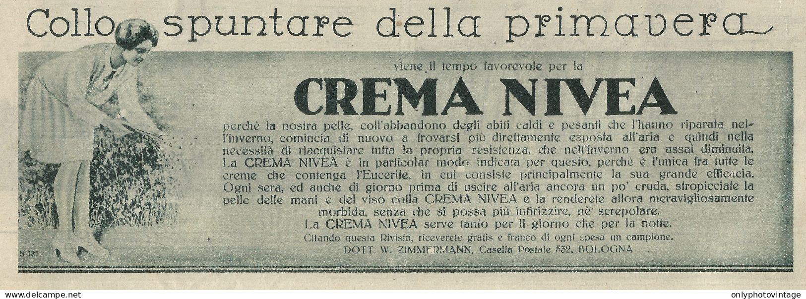 Crema NIVEA - Pubblicità 1929 - Advertising - Advertising