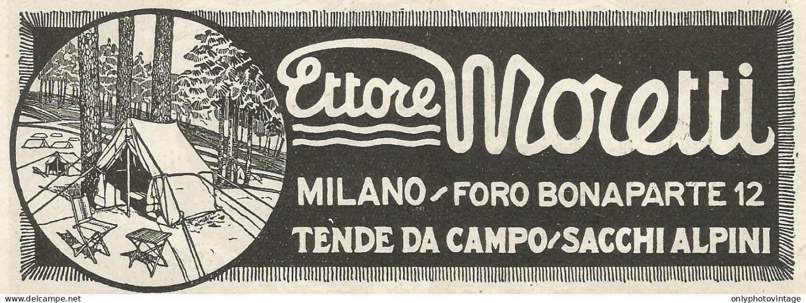 Ettore Moretti_Tende Da Campo_Sacchi Alpini - Pubblicità 1930 - Advertis. - Publicités