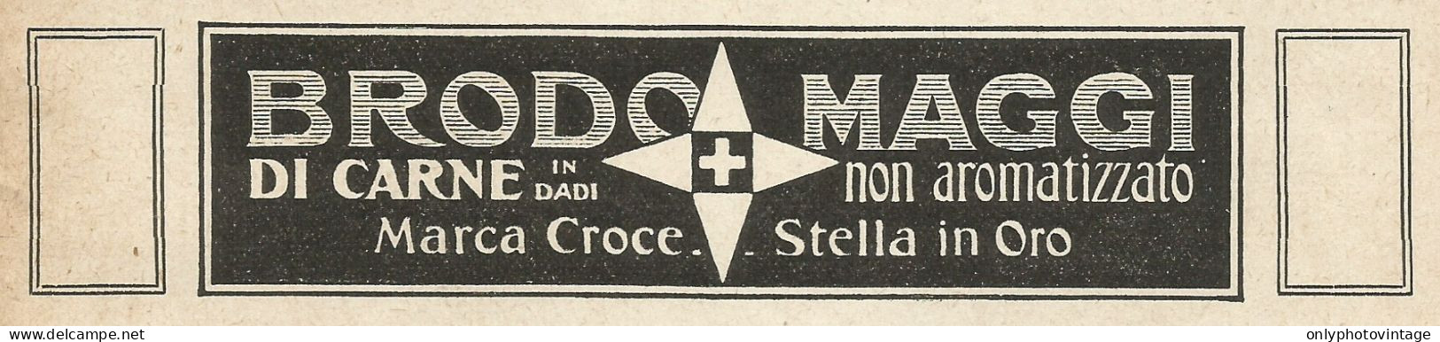 Brodo Di Carne In Dadi MAGGI - Pubblicità 1932 - Advertising - Advertising