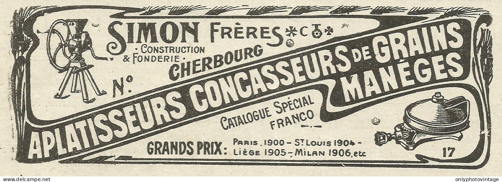Simon Frères - Construction & Fonderie - Pubblicità 1934 - Advertising - Publicités