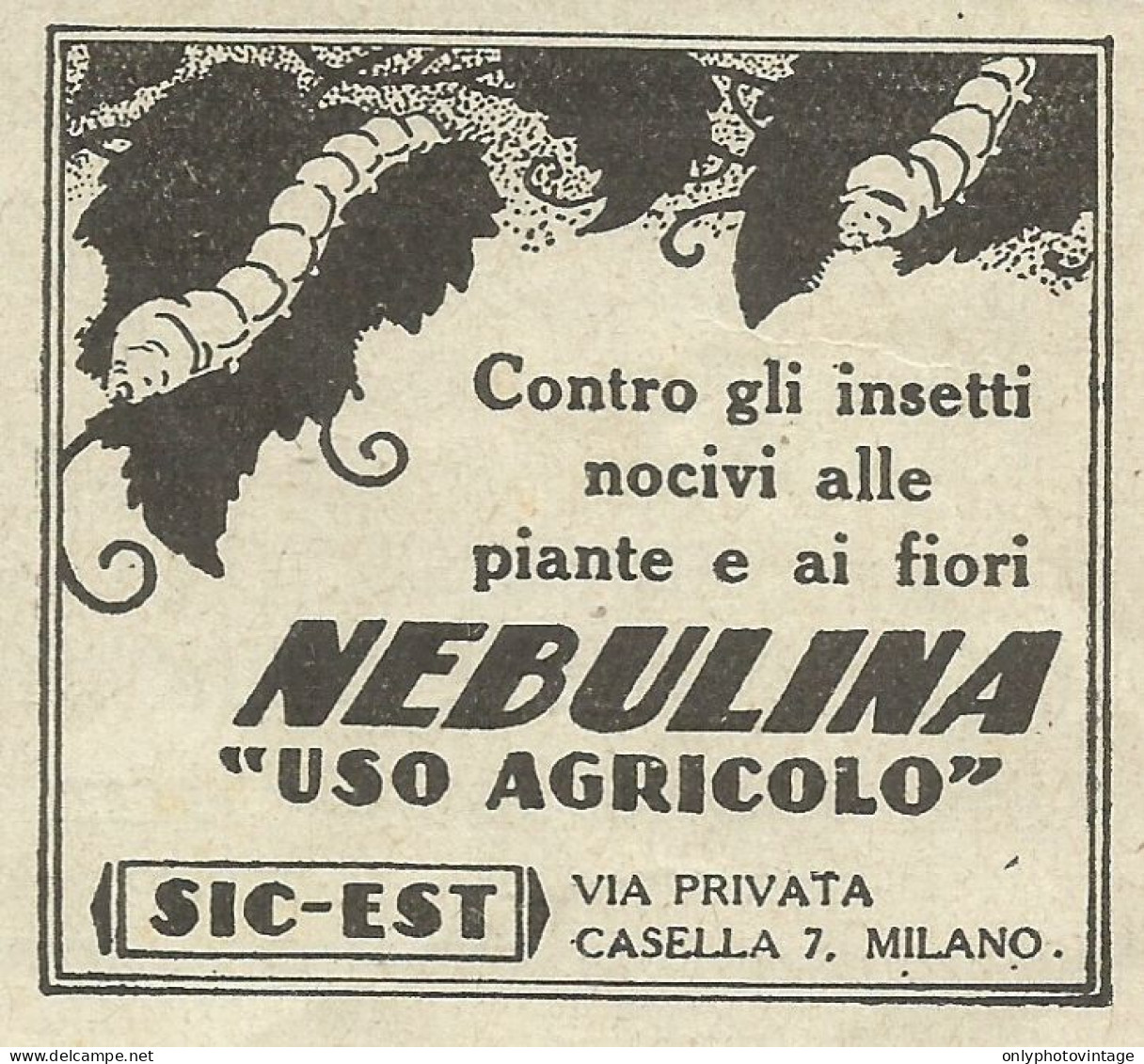 NEBULINA Uso Agricolo - Pubblicità 1930 - Advertising - Reclame