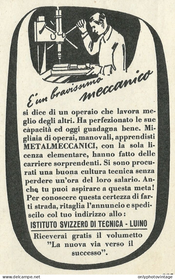 Istituto Svizzero Di Tecnica - Luino - Pubblicità 1966 - Advertising - Publicités