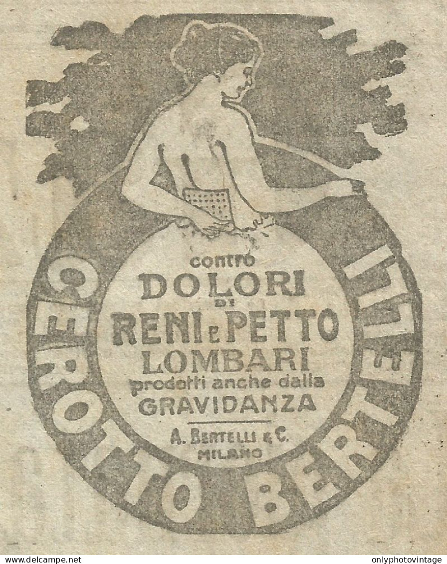 Cerotto Bertelli - Pubblicità 1916 - Advertising - Publicités