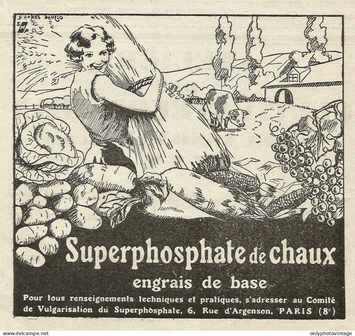 Superphospate De Chaux - Engrais De Base - Pubblicità 1934 - Advertising - Advertising