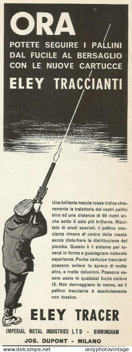 Cartucce Traccianti ELEY - Pubblicità 1969 - Advertising - Advertising