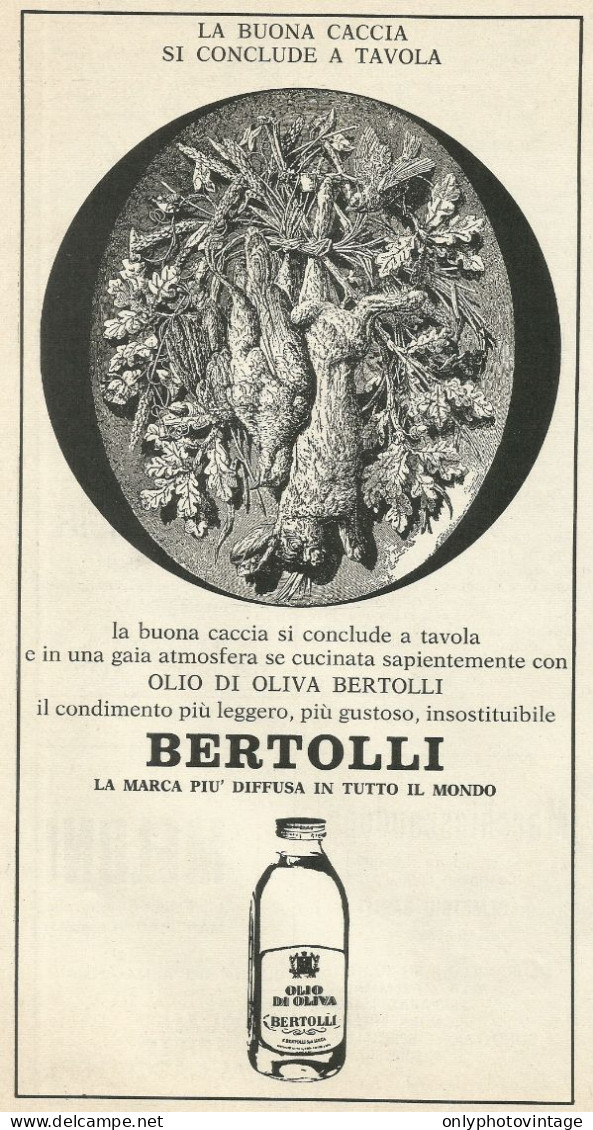 Olio Di Oliva BERTOLLI - Pubblicità 1969 - Advertising - Advertising