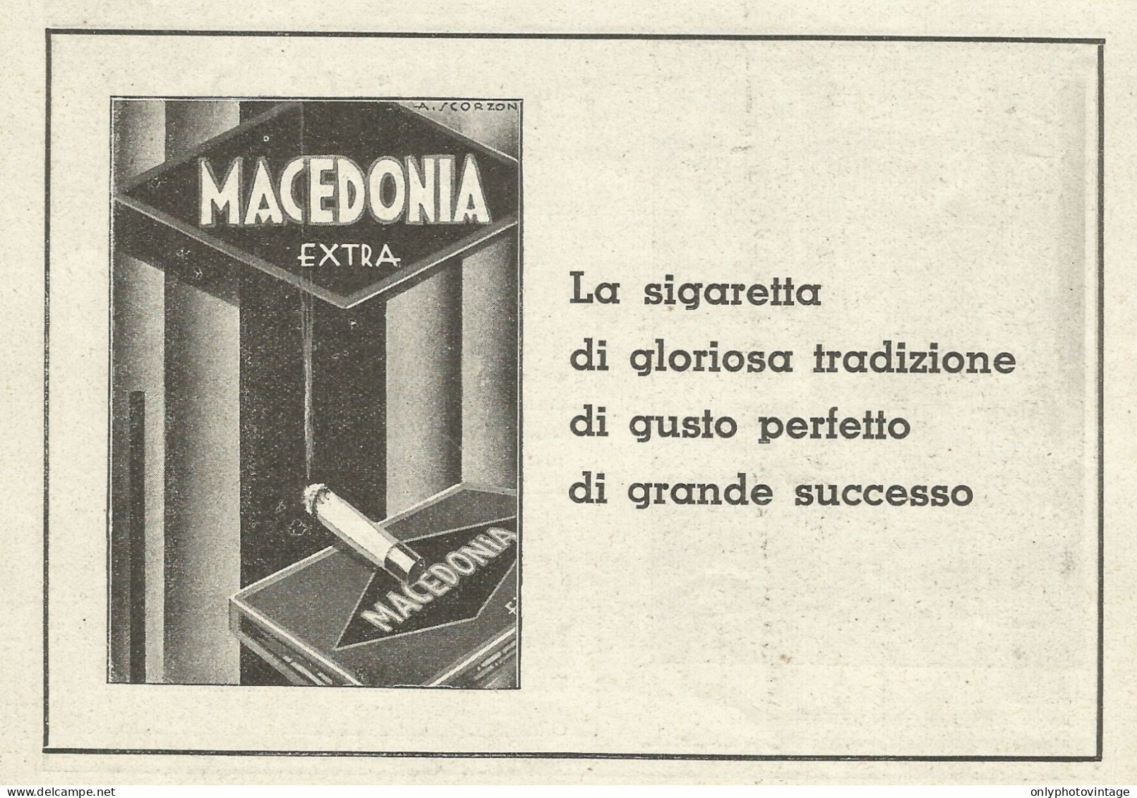 Sigarette MACEDONIA EXTRA - Pubblicità 1933 - Advertising - Advertising