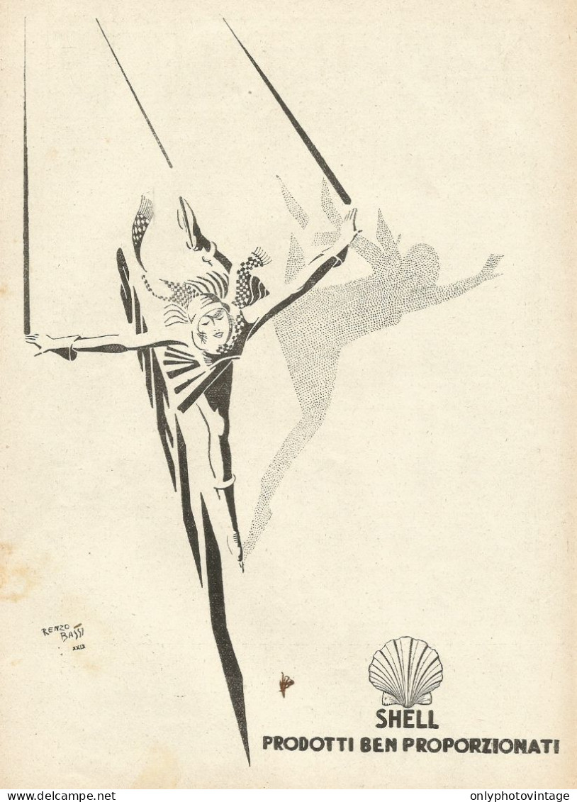 SHELL - Illustrazione Renzo Bassi - Pubblicità 1931 - Advertising - Publicités