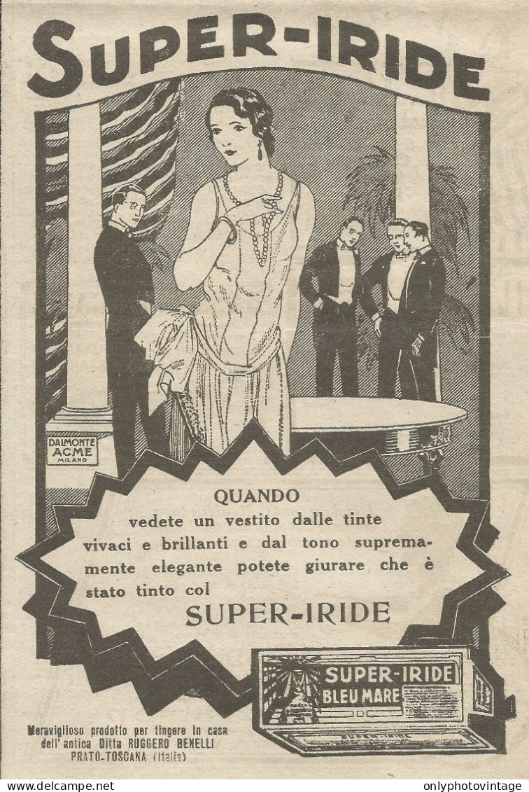 Super-Iride Bleu Mare - Gran Galà - Pubblicità 1925 - Advertising - Publicités