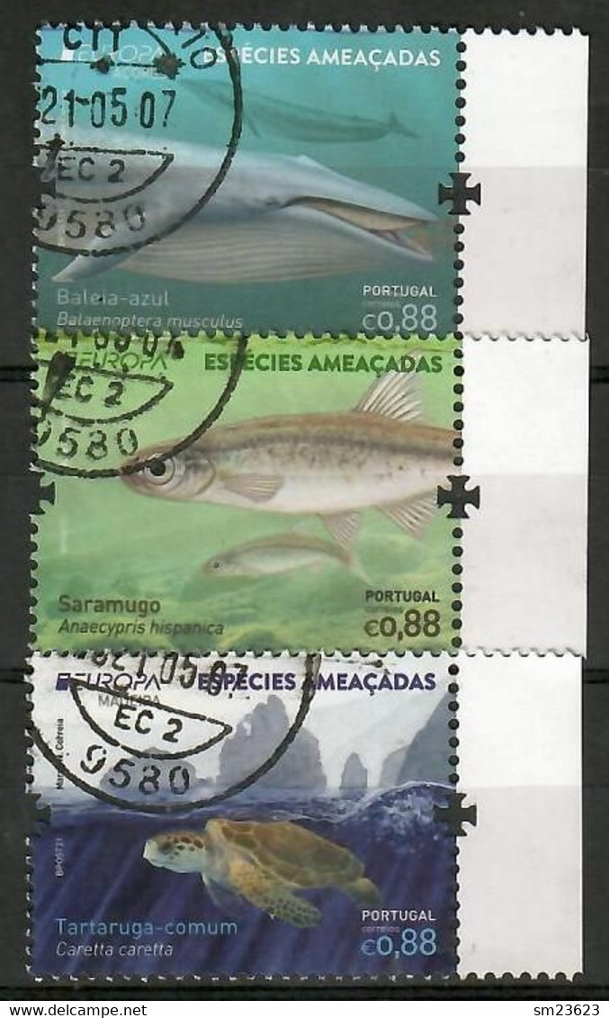 Portugal / Azoren / Madeira  2021 , EUROPA CEPT National Gefährdete Wildtiere - Gestempelt / Fine Used / (o) - Usados