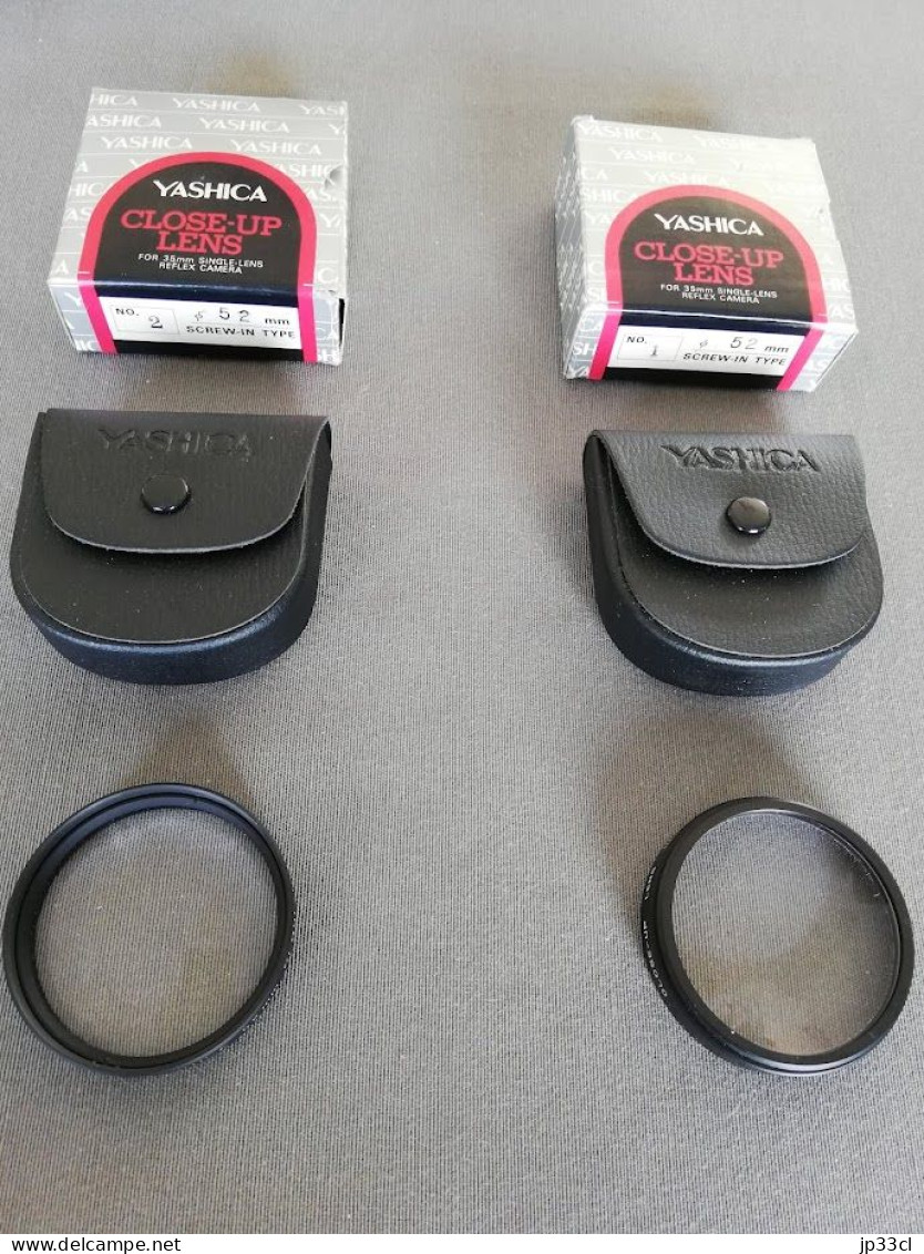 2 Lentilles "Close-Up Lens Screw-in Type 52 Mm N° 1 Et N° 2" De Marque Yashica - Materiaal & Toebehoren