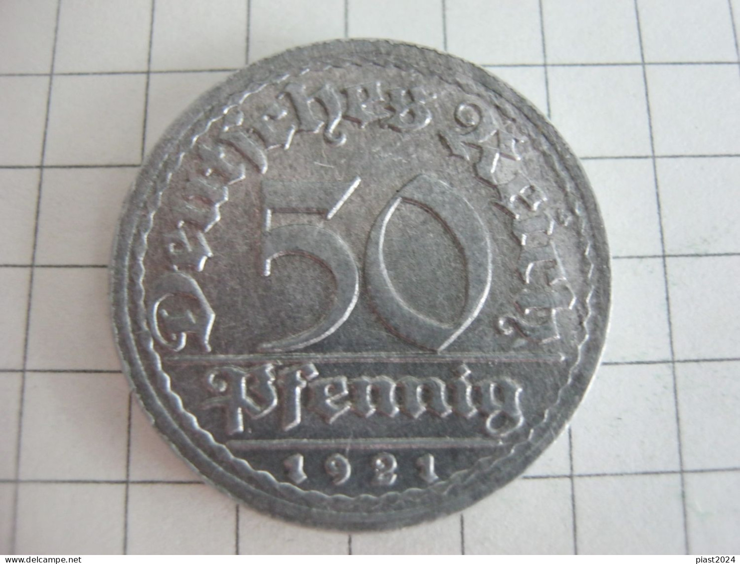 Germany 50 Pfennig 1921 F - 50 Rentenpfennig & 50 Reichspfennig