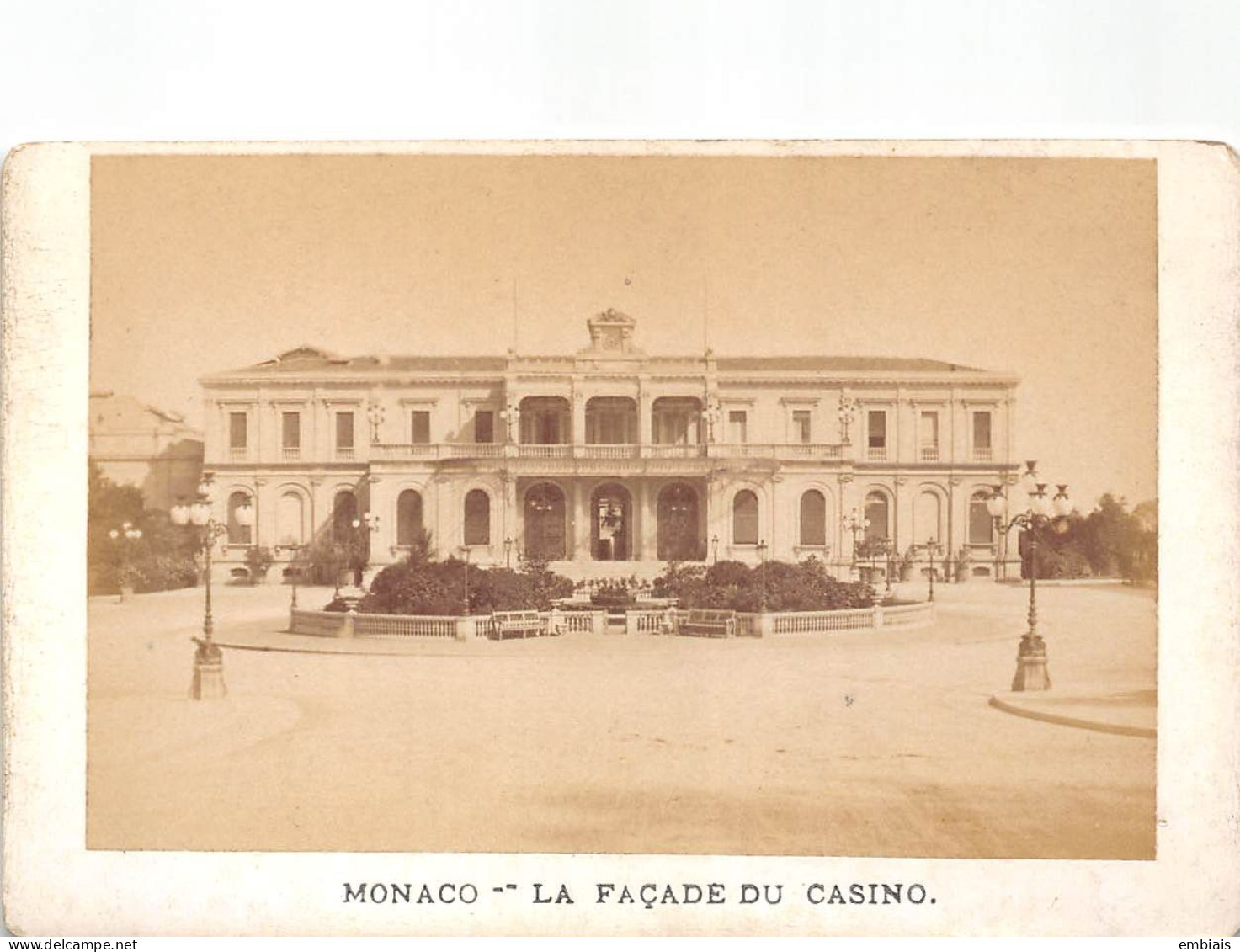 MONACO 1870/80 - Photo Originale CDV La Façade Du Casino - Antiche (ante 1900)