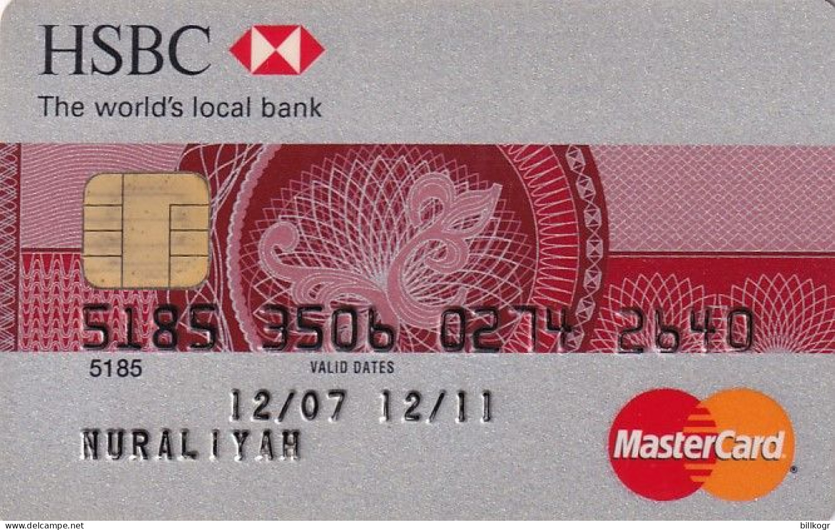 INDONESIA - HSBC Bank MasterCard, Used - Cartes De Crédit (expiration Min. 10 Ans)