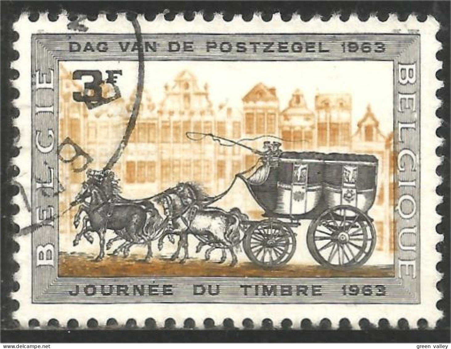 CH-11 Belgique Journée Timbre 1963 Cheval Horse Pferd Caballo Cavallo Paard - Paarden