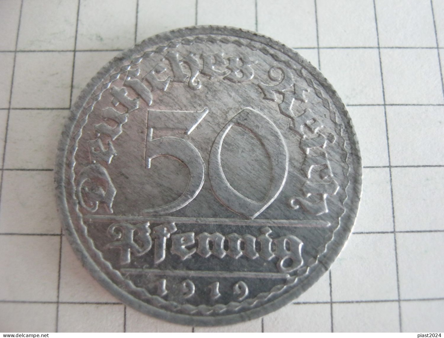 Germany 50 Pfennig 1919 E - 50 Rentenpfennig & 50 Reichspfennig