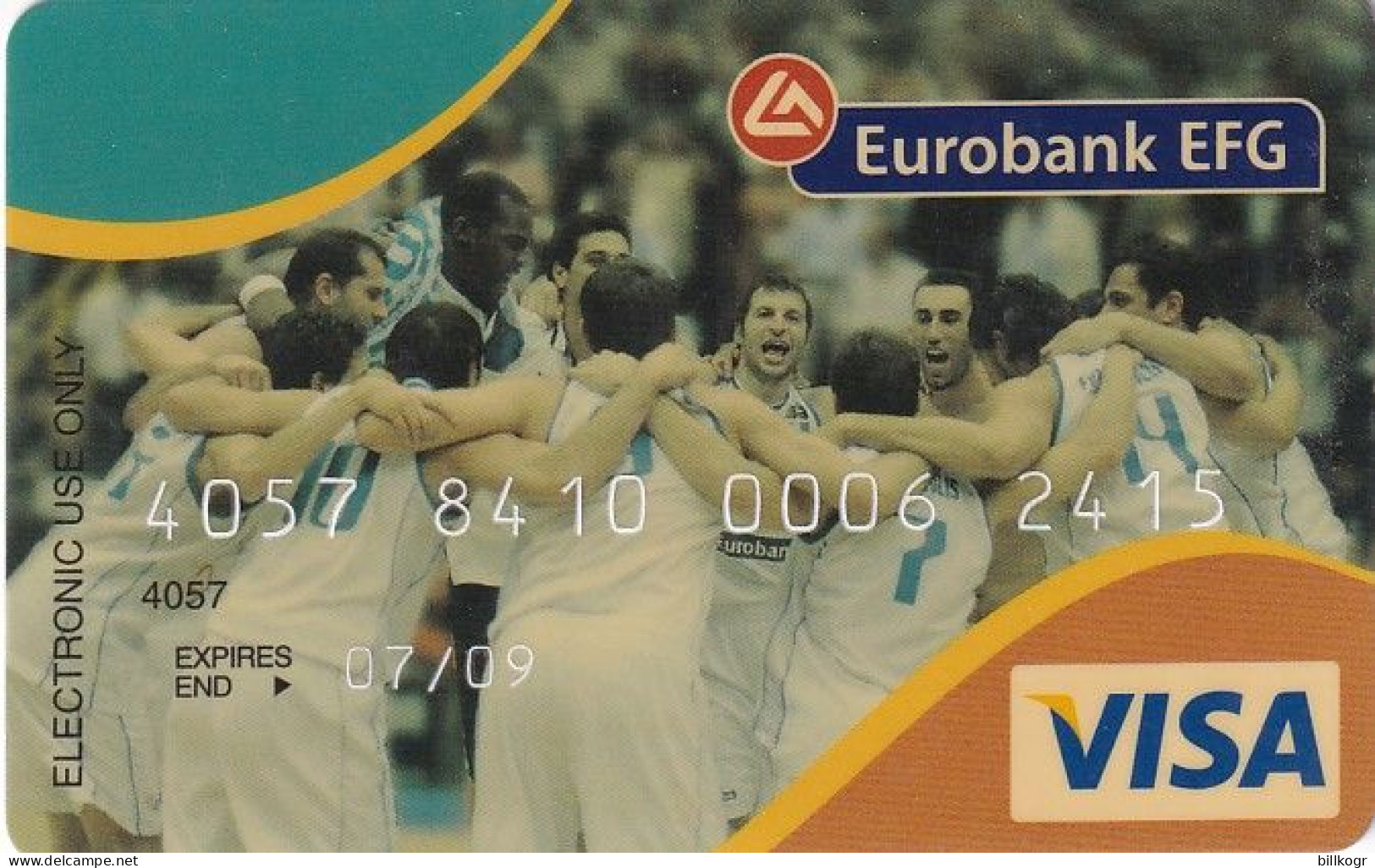 GREECE - Hellas National Basketball Team, FIBA World Championship 2006 Saitama, Eurobank EFG Visa, 10/06, Used - Tarjetas De Crédito (caducidad Min 10 Años)