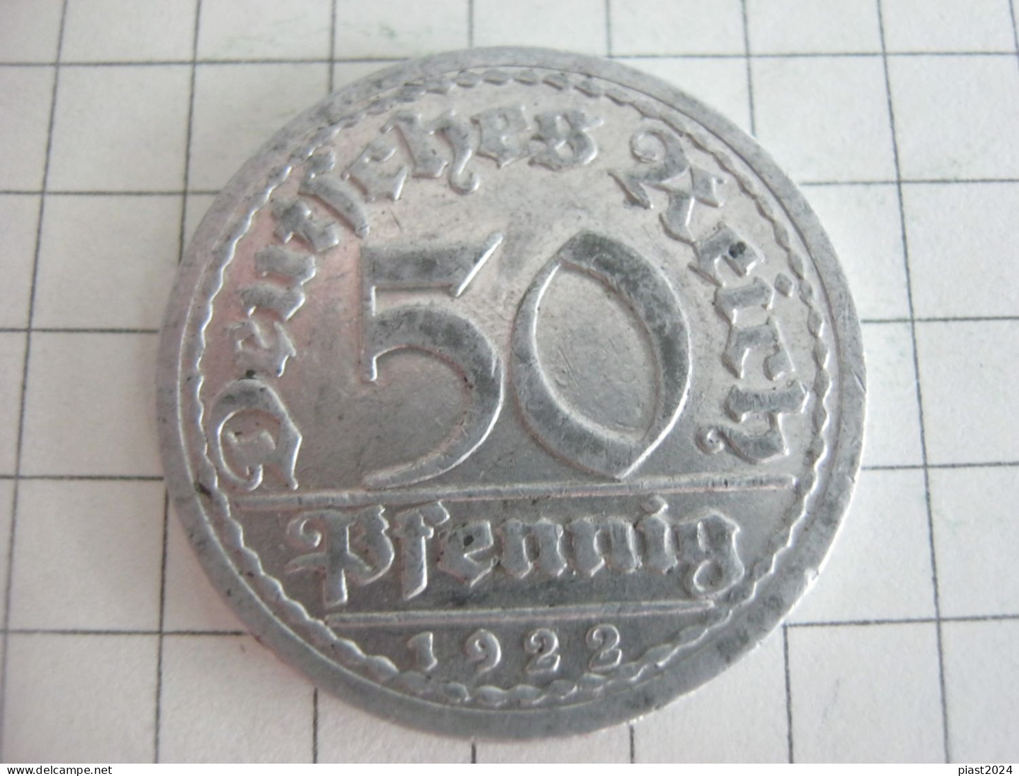 Germany 50 Pfennig 1922 G - 50 Renten- & 50 Reichspfennig