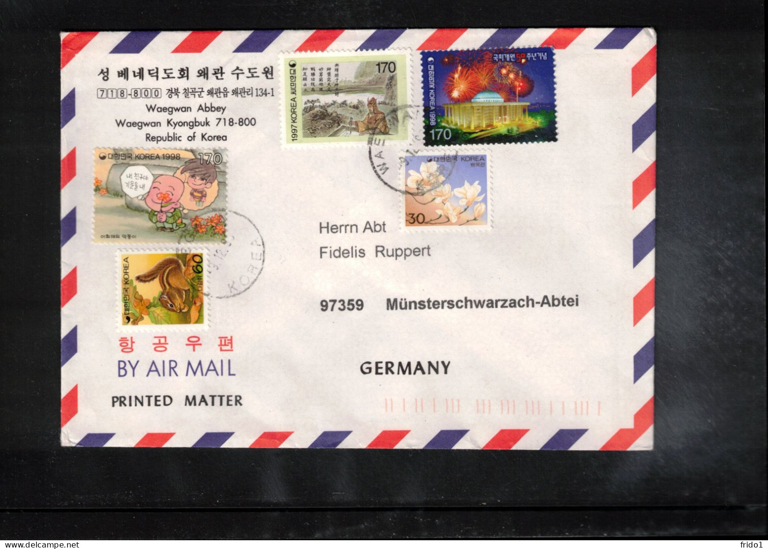 South Korea Interesting Airmail Letter - Korea (Zuid)