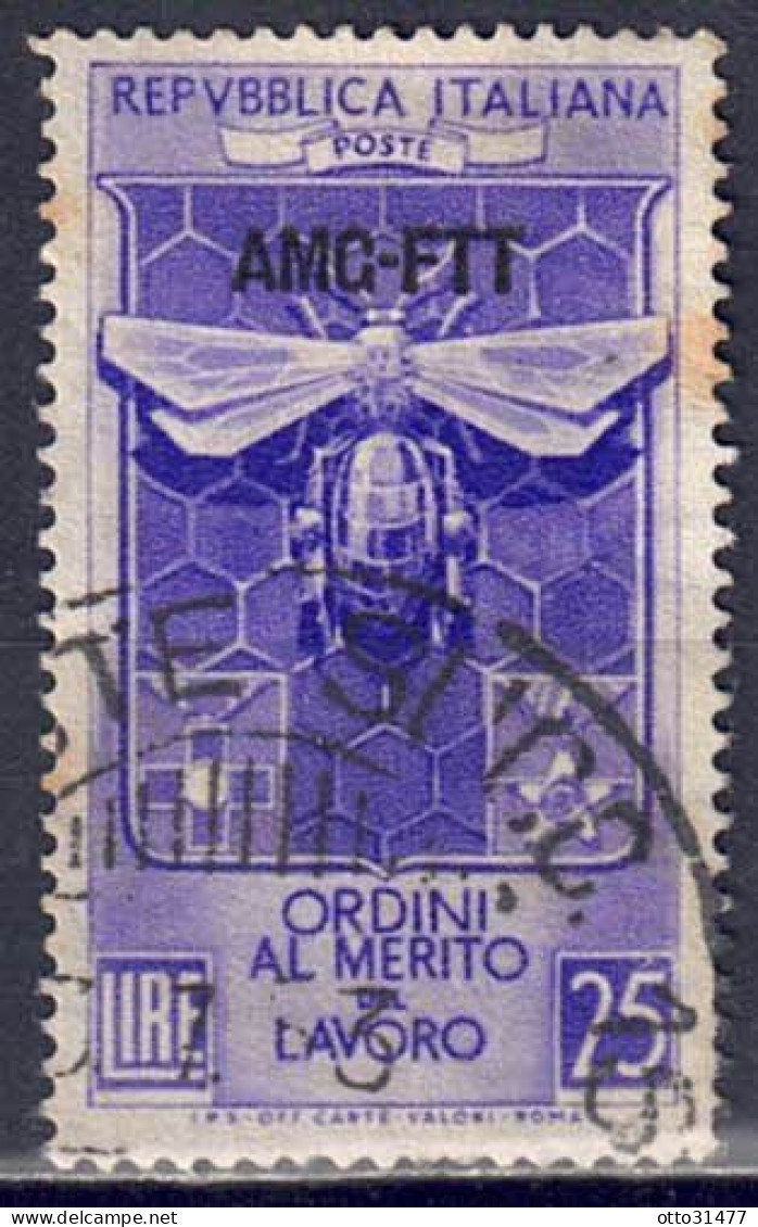 Italien / Triest Zone A - 1953 - Orden Der Arbeit, Nr. 199, Gestempelt / Used - Usados