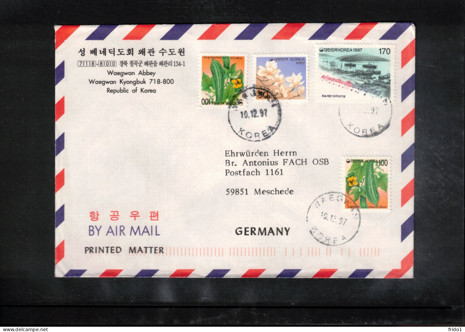 South Korea 1997 Interesting Airmail Letter - Korea (Süd-)