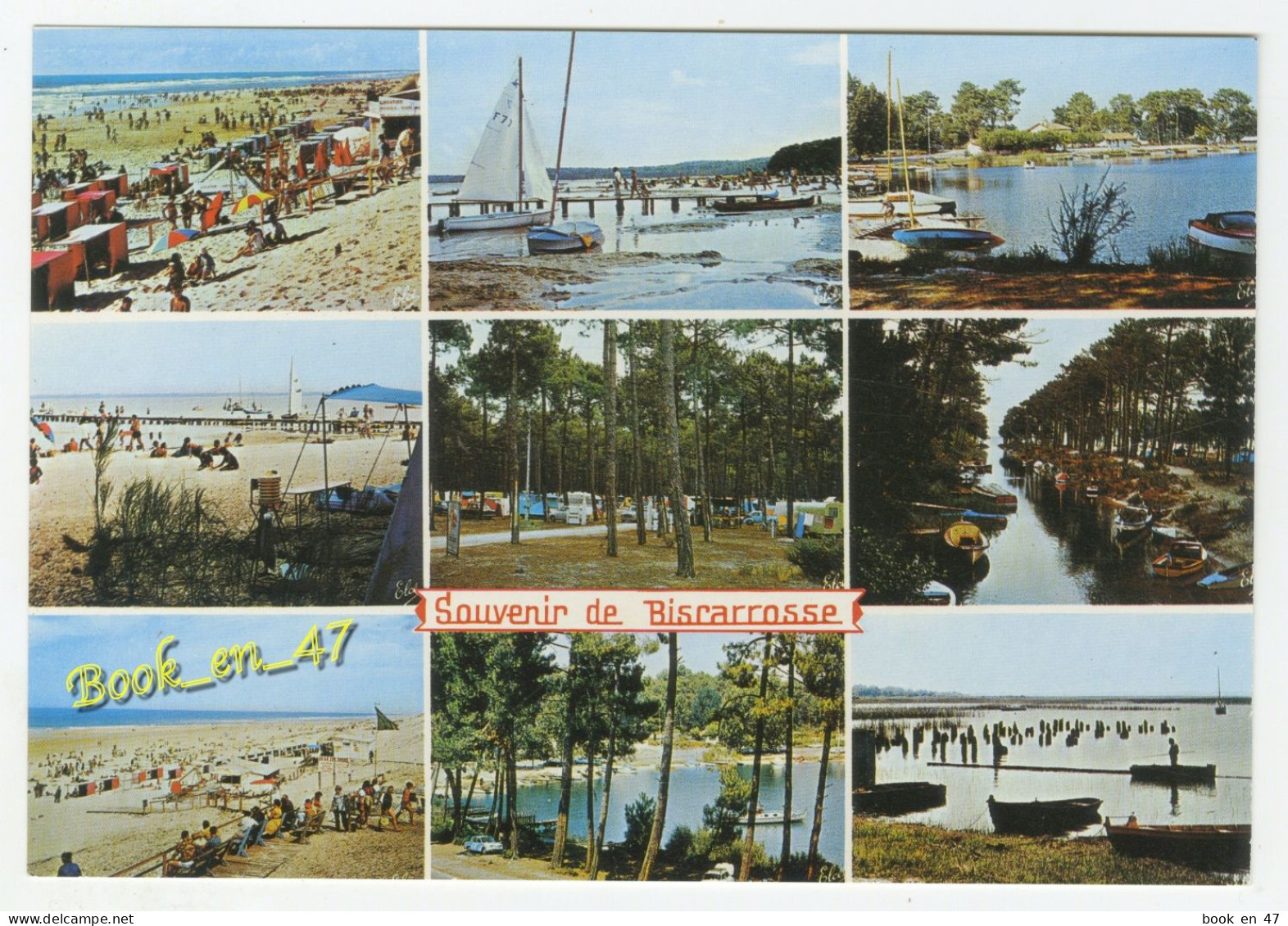 {92022} 40 Landes Biscarrosse , Multivues ; Grande Plage , Plages : Maguide Ispe , Camping , Canal De Navarrosse - Biscarrosse