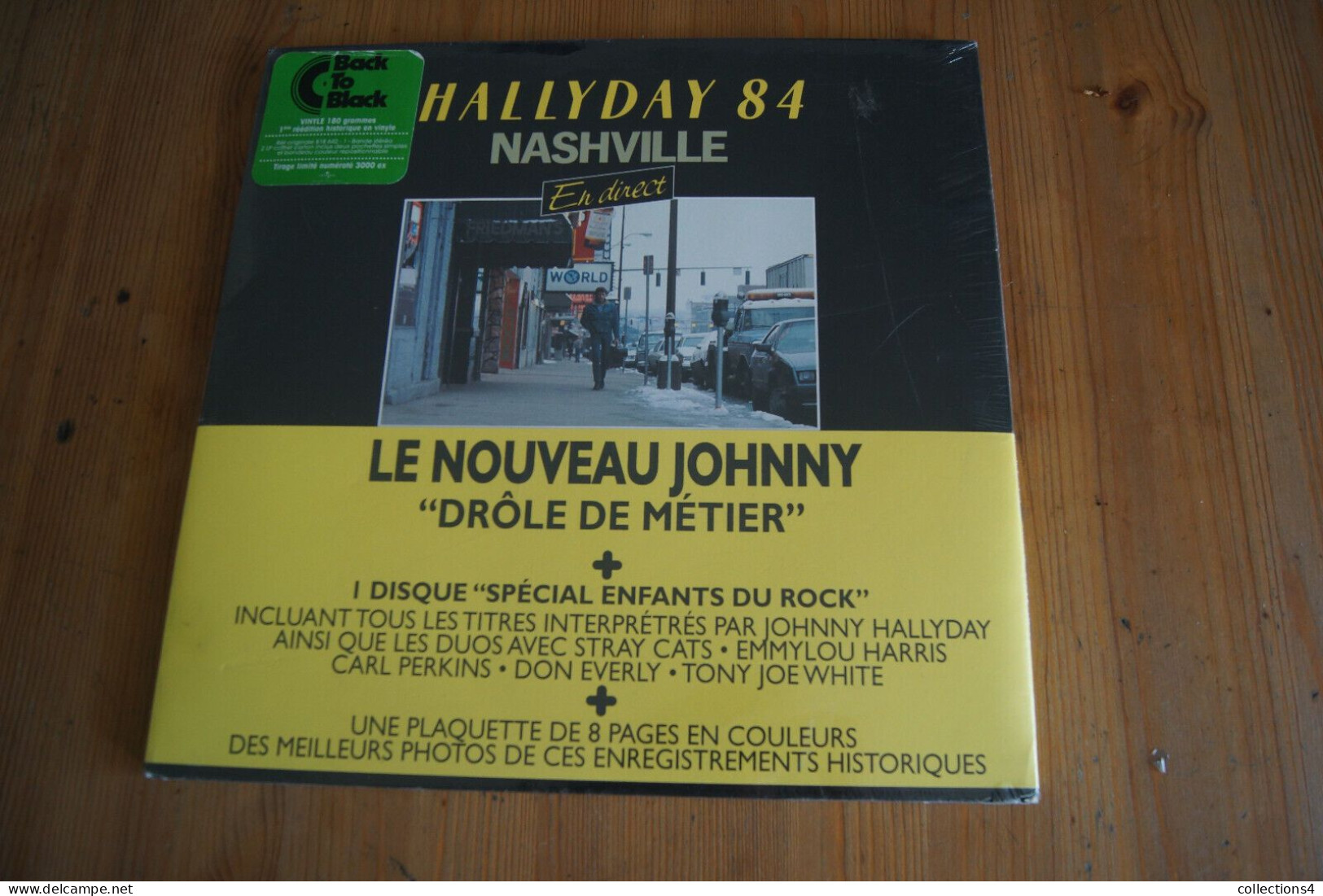 JOHNNY HALLYDAY NASHVILLE 84 BACK TO BACK LP NEUF SCELLE TIRAGE LIMITE NUMEROTE - Rock