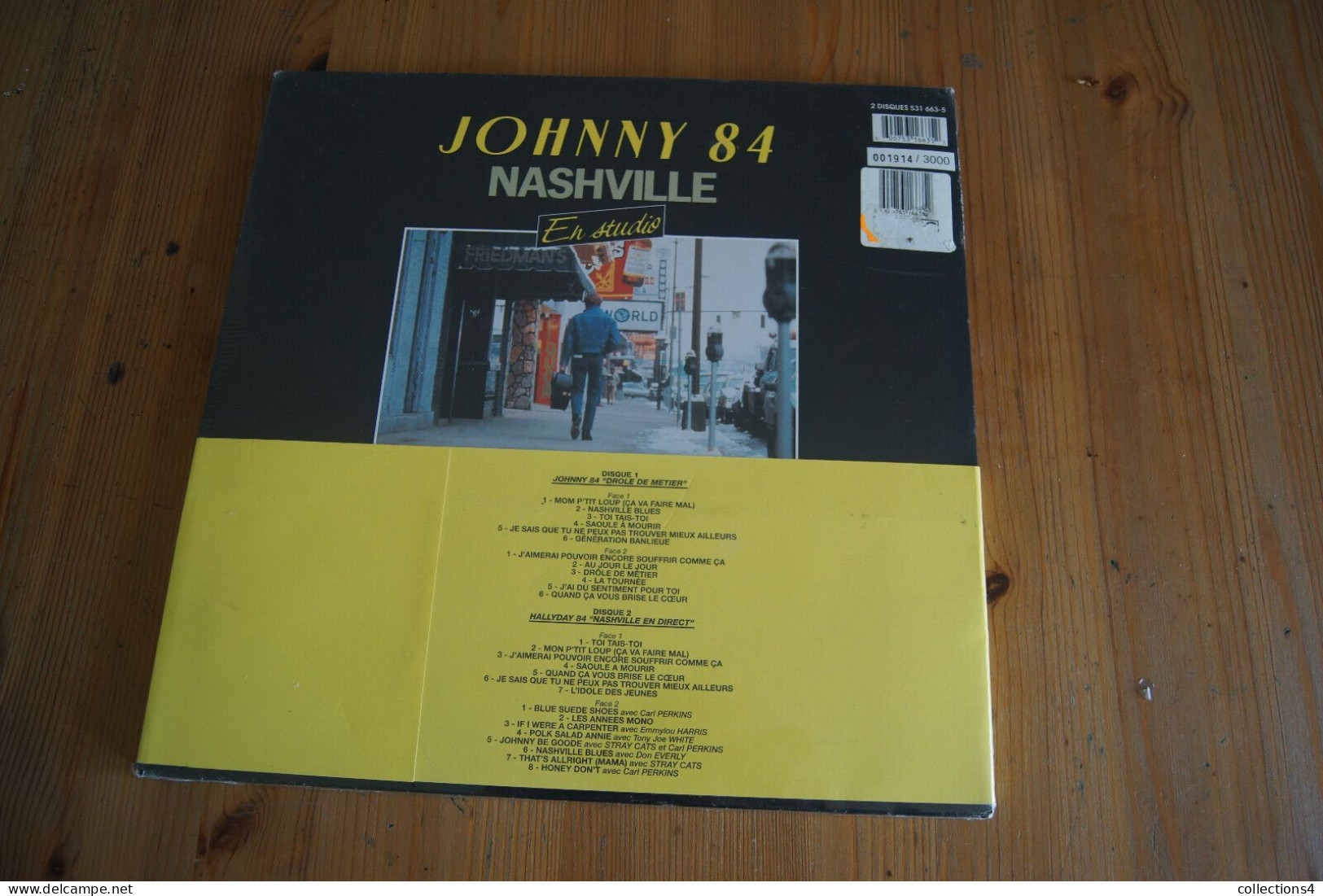 JOHNNY HALLYDAY NASHVILLE 84 BACK TO BACK LP NEUF SCELLE TIRAGE LIMITE NUMEROTE - Rock