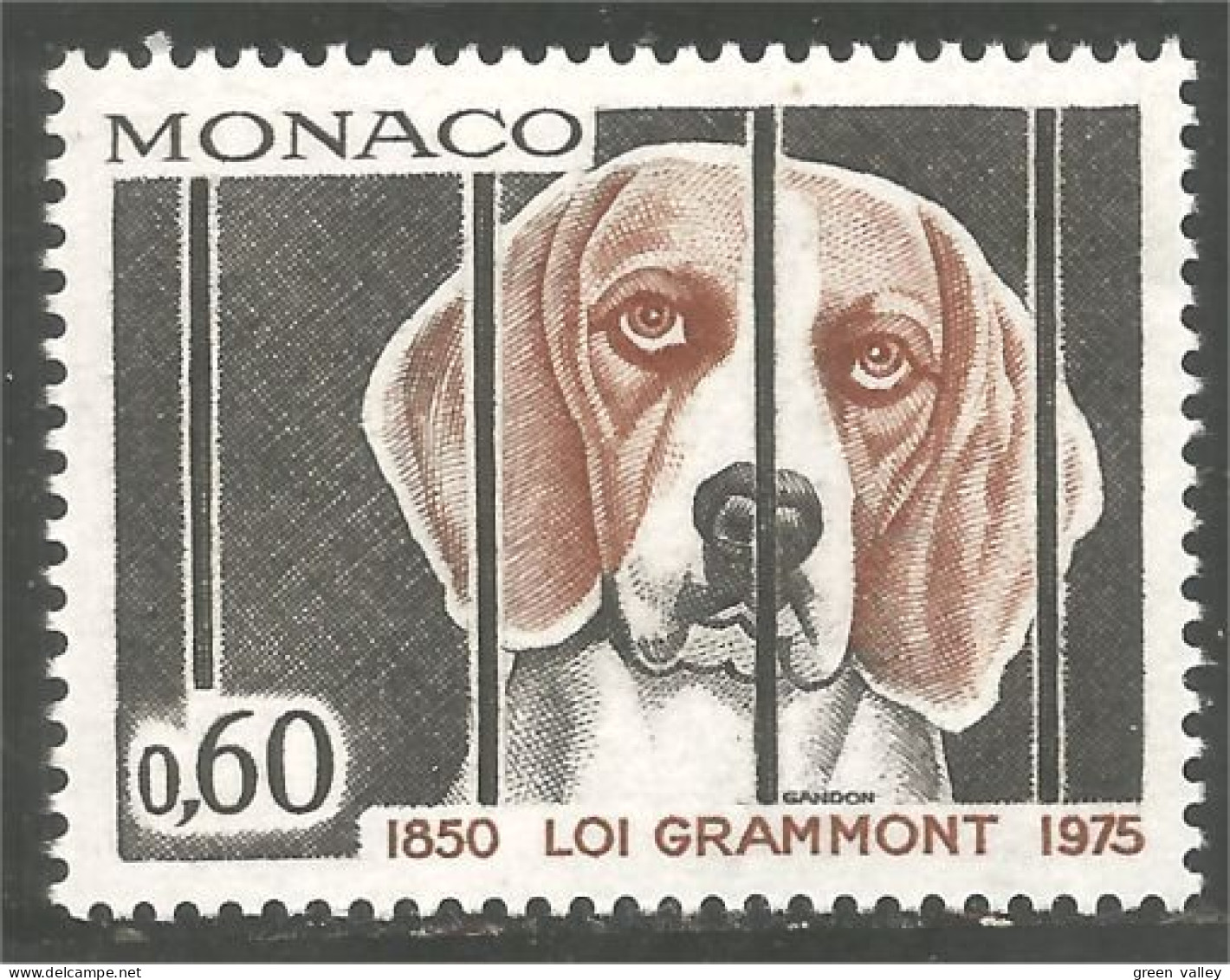 DG-53d Monaco Loi Grammont Chien Dog Hund Cane Hond Perro MNH ** Neuf SC - Otros & Sin Clasificación