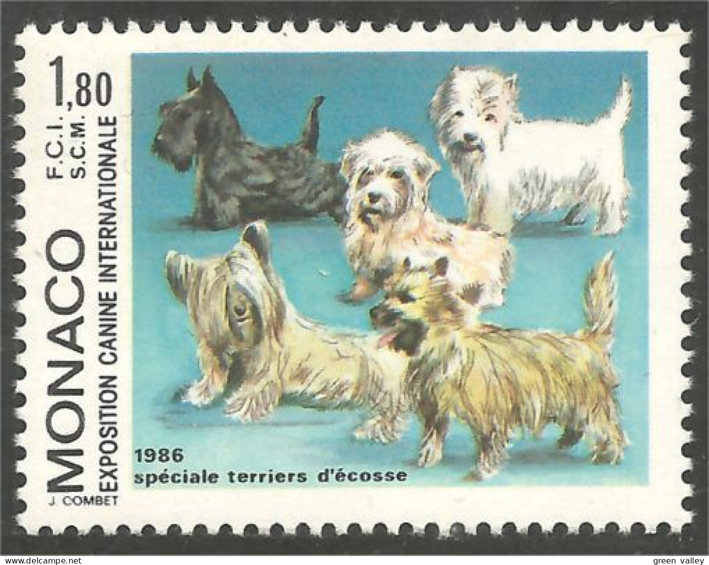 DG-46b Monaco Scott Terrier Ecosse Chien Dog Hund Cane Hond Perro MNH ** Neuf SC - Autres & Non Classés