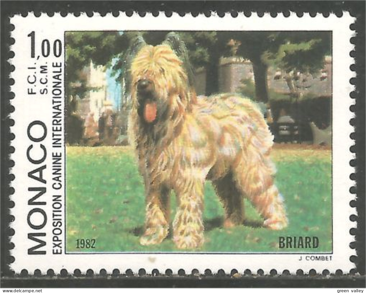 DG-42 Monaco Briard Chien Dog Hund Cane Hond Perro MNH ** Neuf SC - Chiens