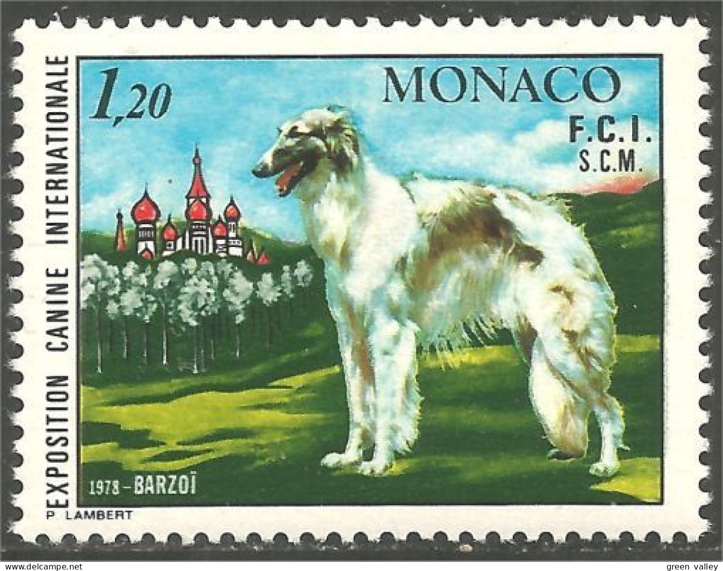 DG-37 Monaco Barzoi Chien Dog Hund Cane Hond Perro MNH ** Neuf SC - Chiens