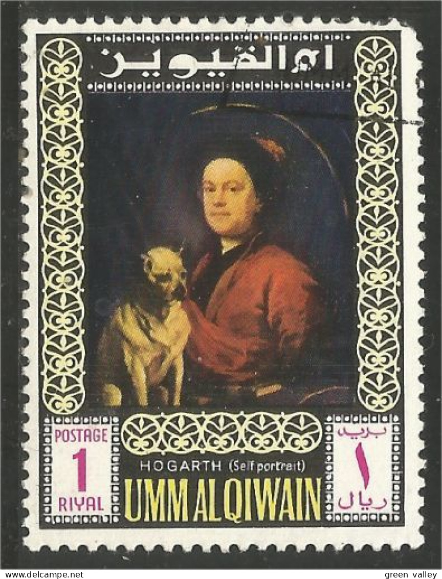 DG-21 Umm Al Qiwain Tableau Chien Dog Hund Cane Hond Perro Painting - Hunde