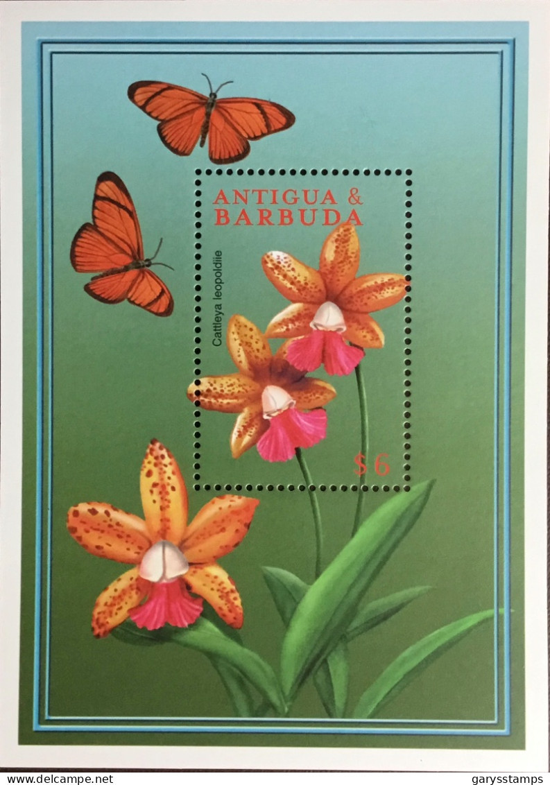 Antigua 2000 Flowers Butterflies Minisheet MNH - Otros & Sin Clasificación