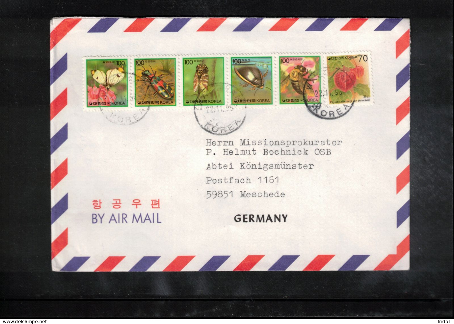 South Korea 1996 Insects Interesting Airmail Letter - Korea (Zuid)