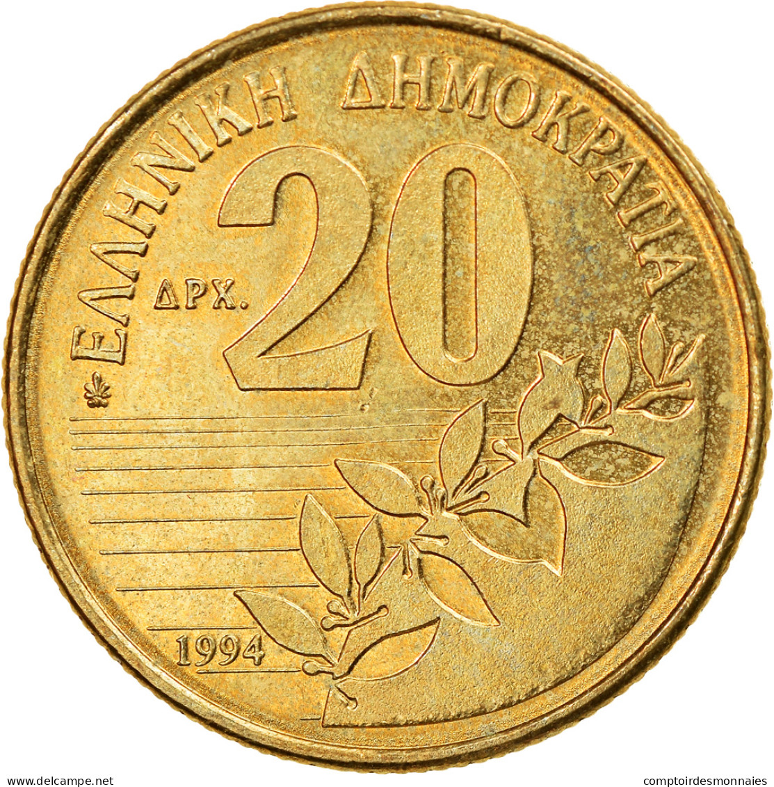 Monnaie, Grèce, 20 Drachmes, 1994, TTB+, Aluminum-Bronze, KM:154 - Grecia