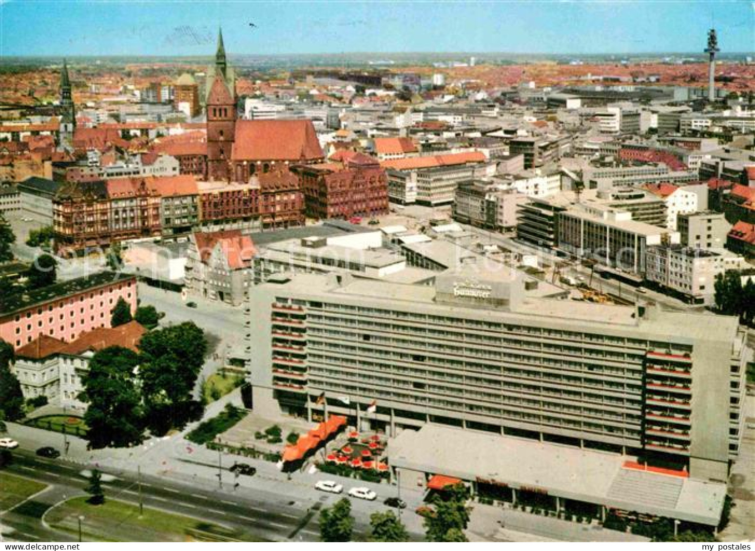 72838503 Hannover Panorama Blick Vom Rathausturm Stadtzentrum Hotel Intercontine - Hannover