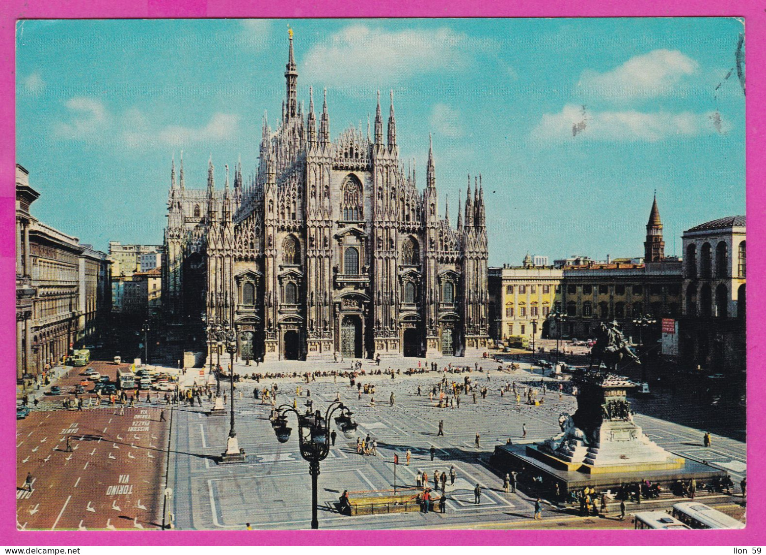 294068 / Italy - MILANO Piazza Del Duomo PC 1982 USED - 300 L Aircrafts PIGGIO 166DL3 TURBO Italia Italie Italien - 1981-90: Poststempel