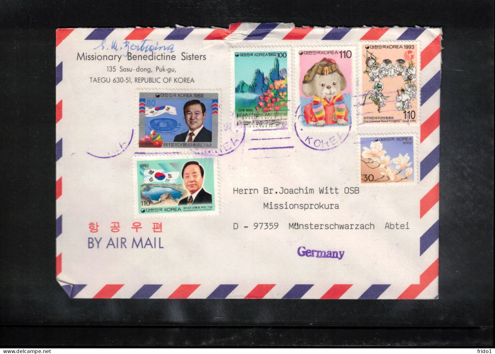 South Korea Interesting Airmail Letter - Korea (Süd-)