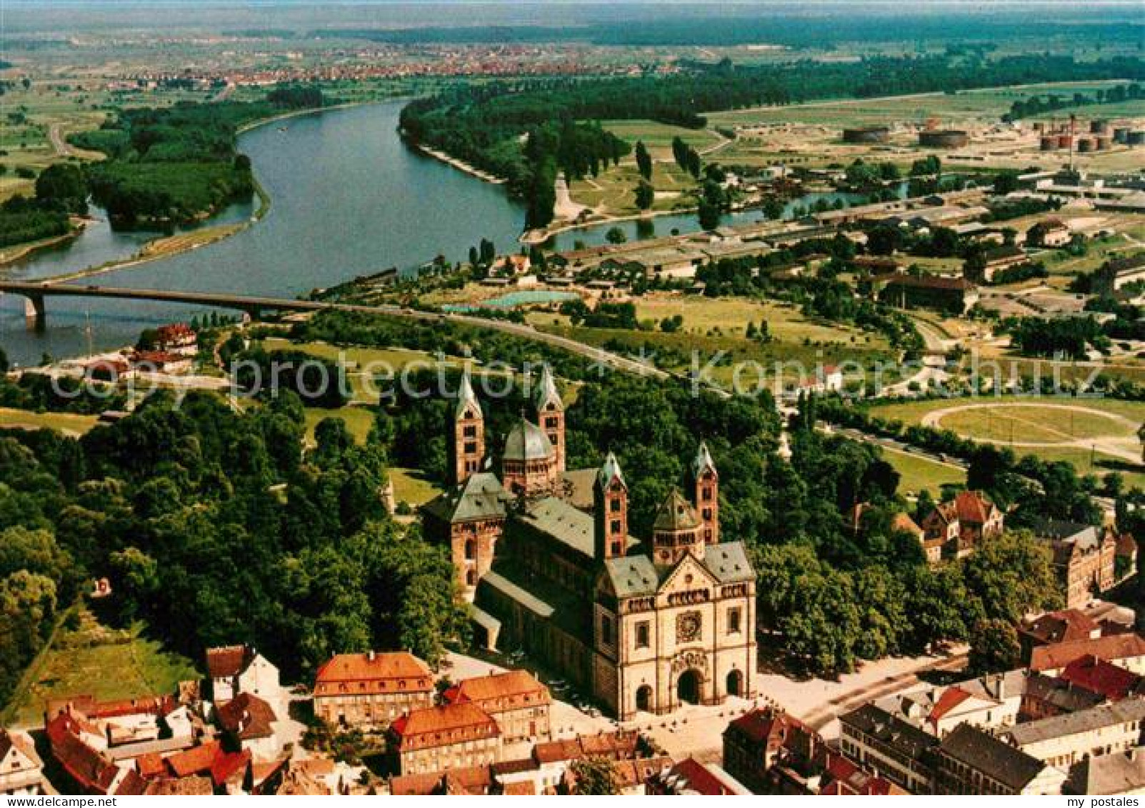 72838392 Speyer Rhein Der Kaiserdom Fliegeraufnahme Ludwigshof - Speyer