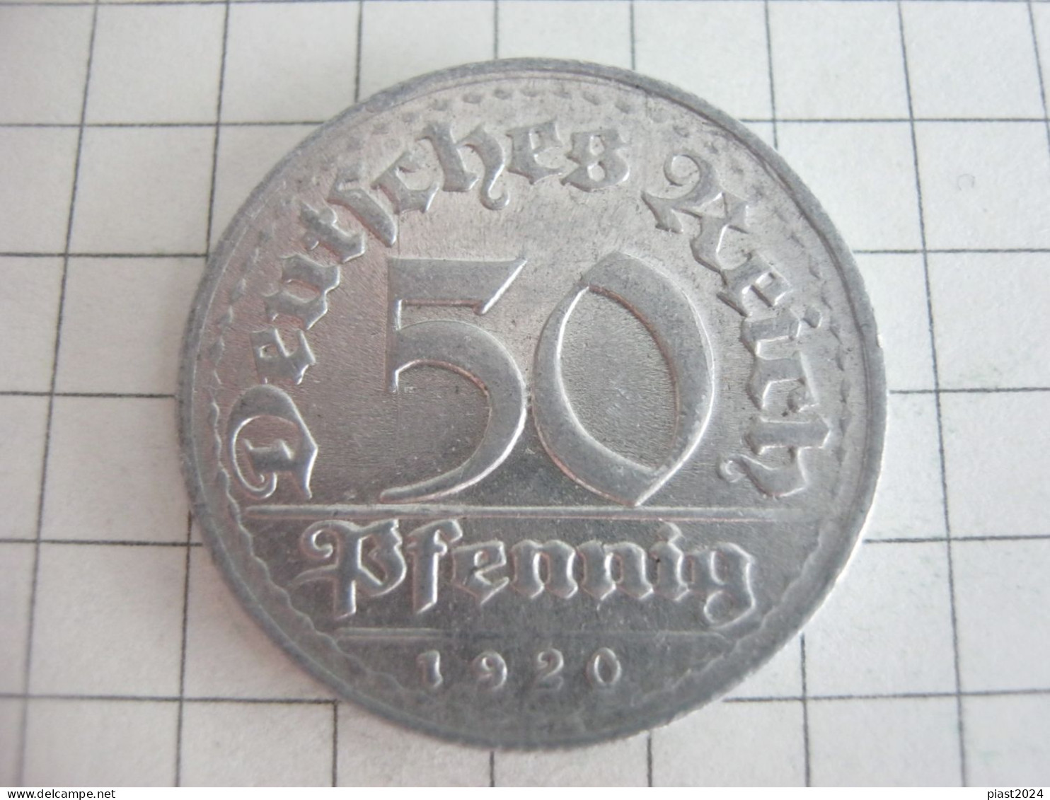 Germany 50 Pfennig 1920 D - 50 Renten- & 50 Reichspfennig