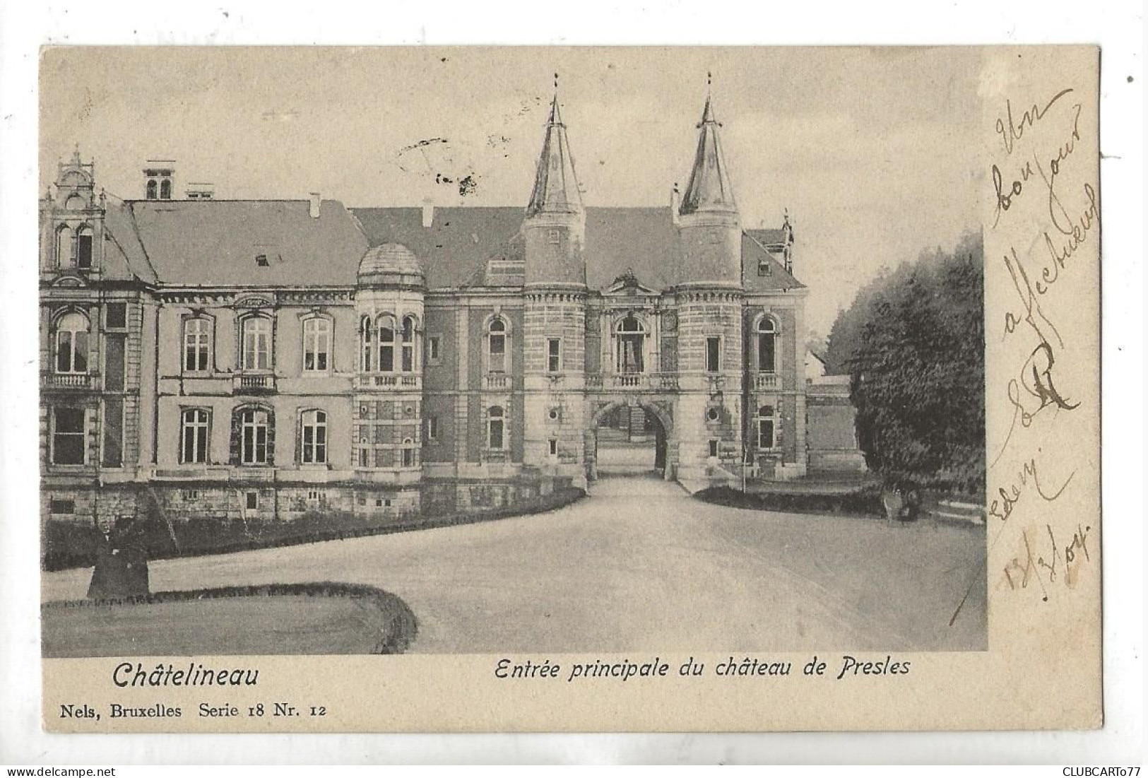 Châtelet (Belgique, Hainaut) : L'entrée Du Château De Presles Du Quartier De Châtelineau Env 1904 PF - Chatelet