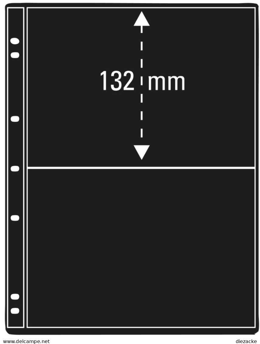 Prinz PRO-FIL-SYSTEM, Beidseitig, Schwarz, Mit 2 Streifen, 40 Blätter Neuwertig (VD736 - Blank Pages